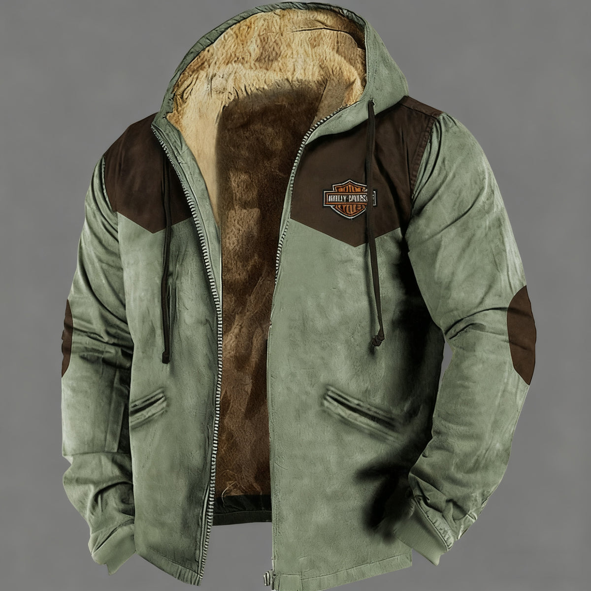 [M-5XL] Nowa, jesienno-zimowa, męska, luźna, gruba kurtka z podszewką z polaru