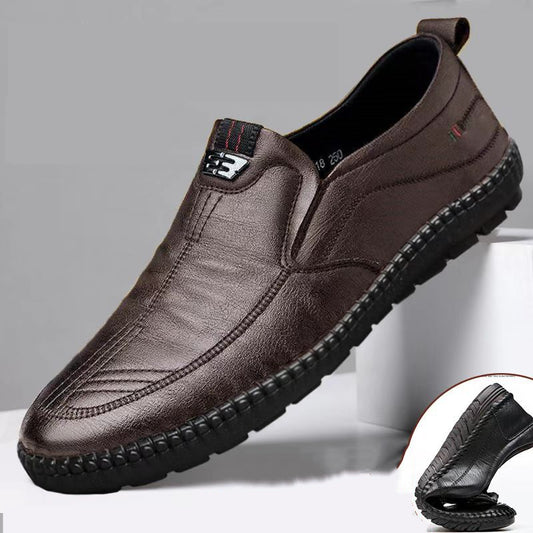 👞Pantofi casual noi, stil britanic, cu talpă moale✅ realizați manual din piele selectată✅ rezistenți la uzură și respirabili_