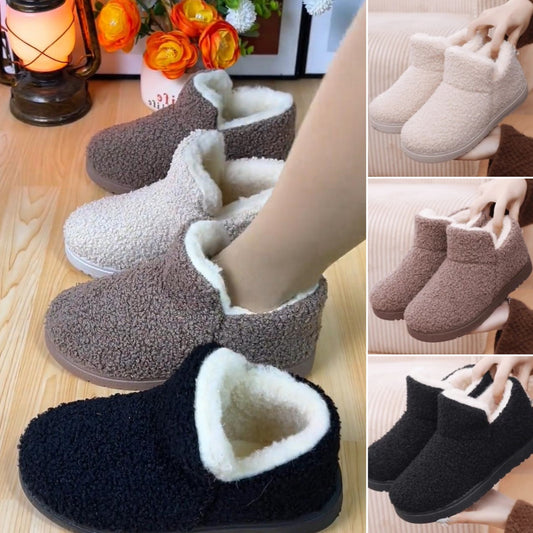 💟【35-41】Meleg gyapjú és bársony lapos talpú hótaposó