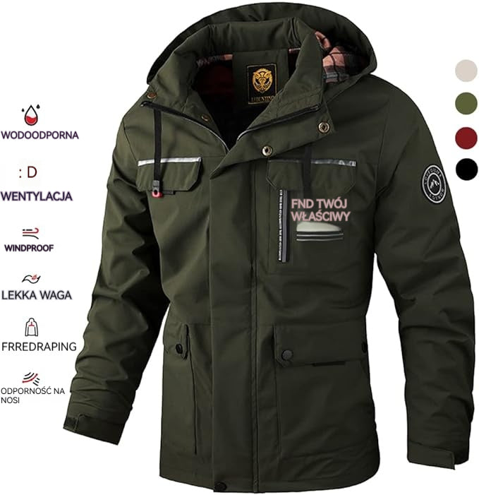 🔥🔥【M-6XL】Jesień i zima męska gruba ciepła wiatroszczelna i wodoodporna kurtka⚡ Przystojny i swobodny ⚡ Gruby i ciepły