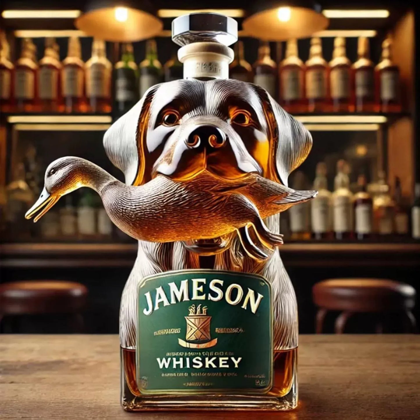 🧊🥃Set de sticle de whisky cu design amuzant (300–330 ml)｜10 modele creative și unice｜Cadou original și decor cool pentru bar