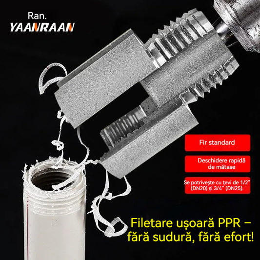 🔥✨Țevi PPR ușor de filetat – nu necesită sudură, ușor de realizat! [Set de 2 piese – potrivit pentru țevi de 1/2 inch (DN20) și 3/4 inch (DN25)]