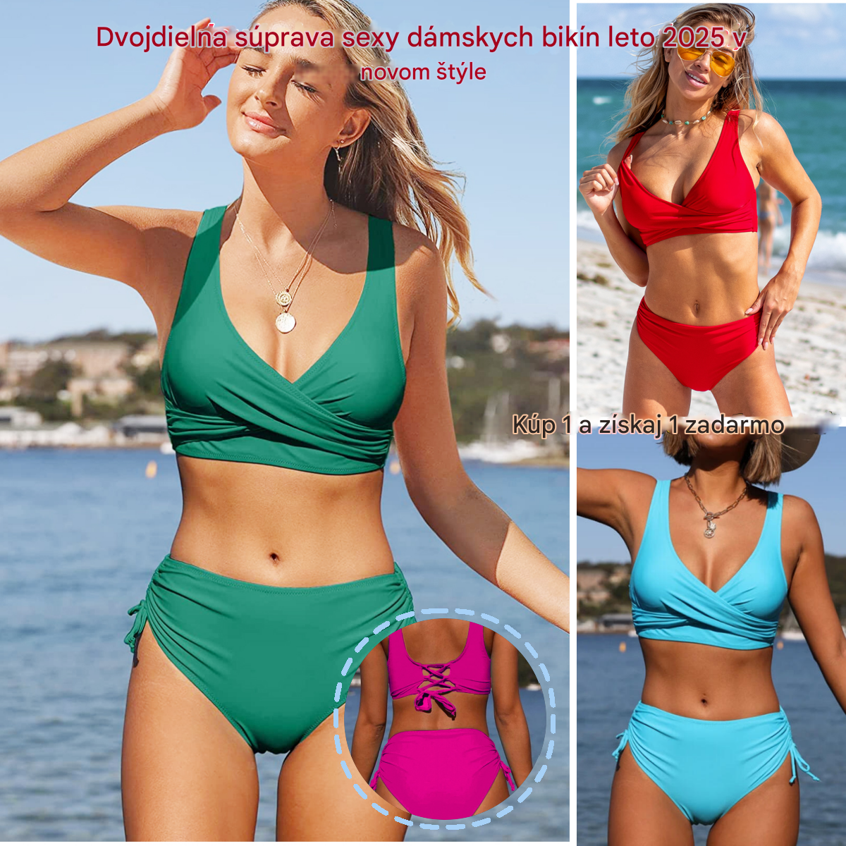 【50% popusta】🌴👙【S-3XL】Ljeto 2026., ženski jednostavni, jednobojni, udobni prozračni kupaći kostim za bikini koji se brzo suši.