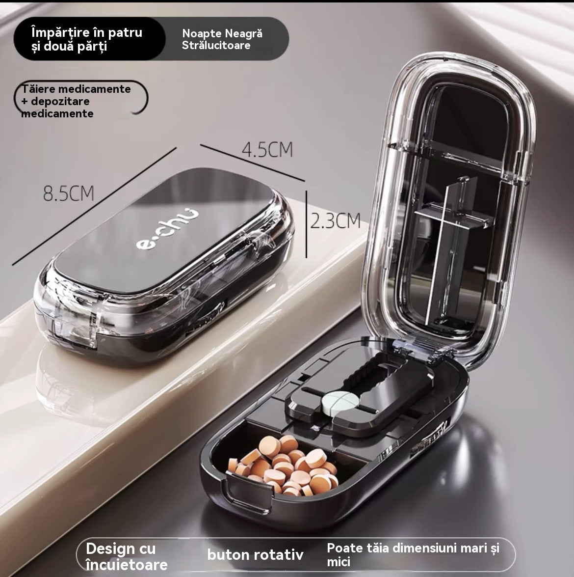 🔥【Kup jeden, a drugi dostaniesz gratis】👍🌈Przenośne pudełko do przecinania tabletek