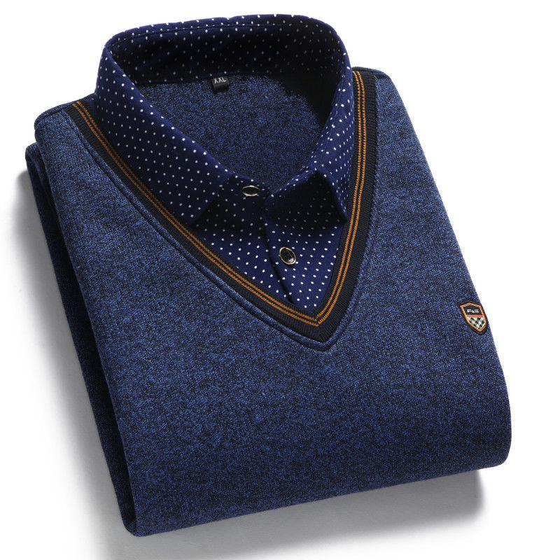 👔 [M-4XL] Nowa męska koszula dzianinowa z aksamitu na jesień/zimę
