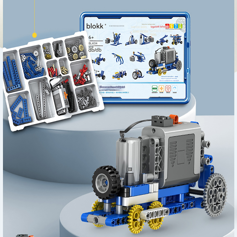 🏆【312 darab】【Doboz + meghajtórendszer】🤖Elektromos építőjátékok