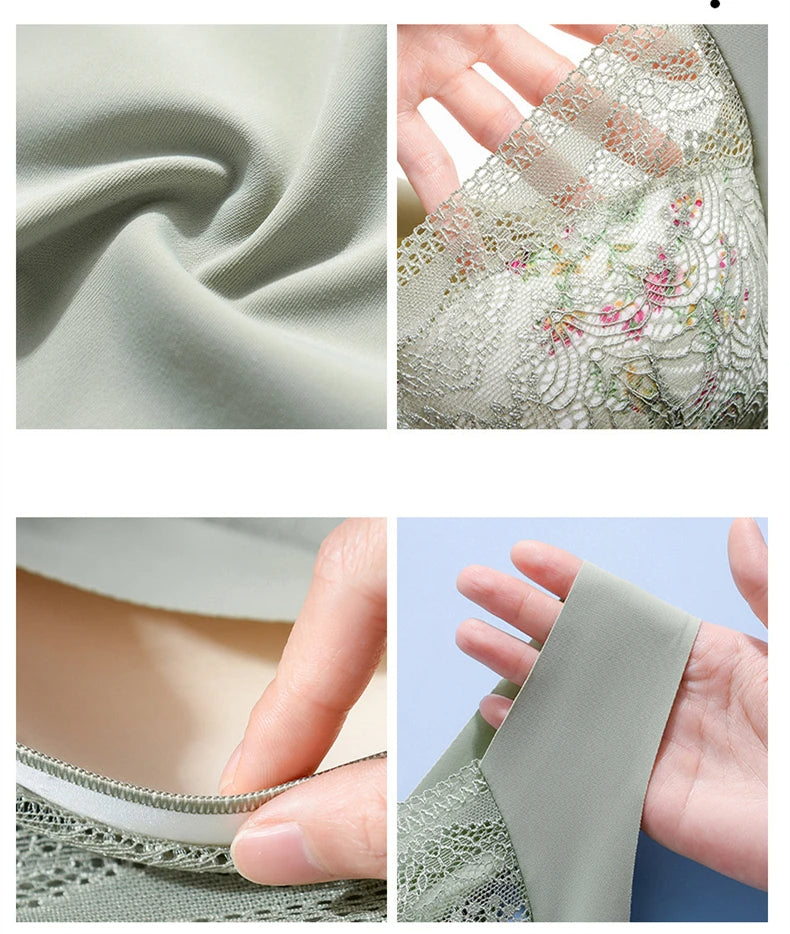 🔥🔥【3 komada】💕🎁【40kg-100kg】Bešavni grudnjak od ledene svile velike veličine, prozračan i podesiv