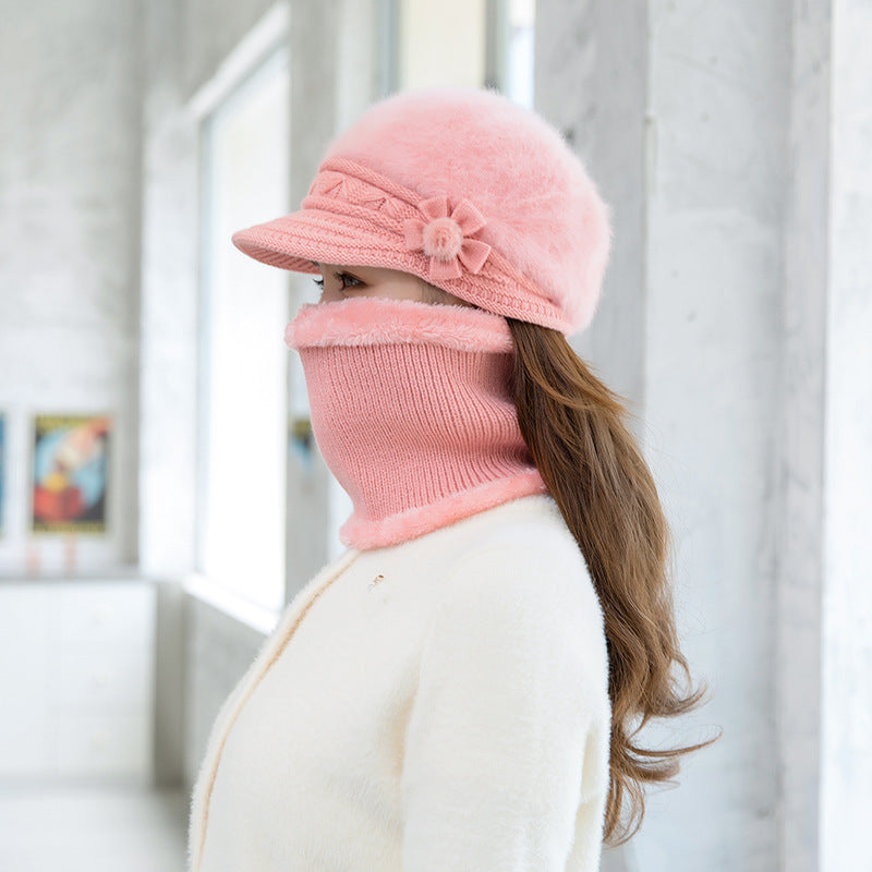 💥【Kalap + sál + kesztyű】2025 Új Divatos Őszi és Téli Meleg Nyúlszőrme Sapka