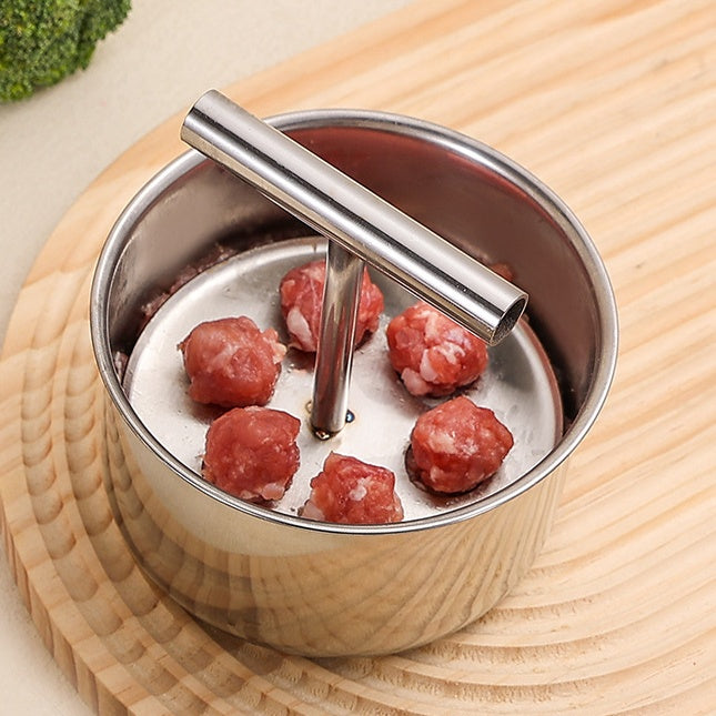 【Vásároljon 1-et, kap 1-et ingyen】Rozsdamentes acél húsgolyó formázó, praktikus konyhai eszköz – ideális hús- és halgolyókhoz🍖🐟