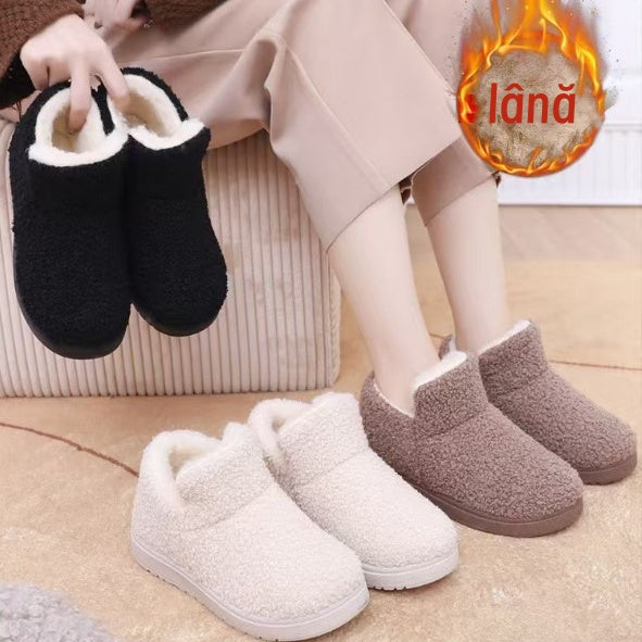 💟【35-41】Meleg gyapjú és bársony lapos talpú hótaposó